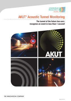 Acoustic Tunnel Monitoring