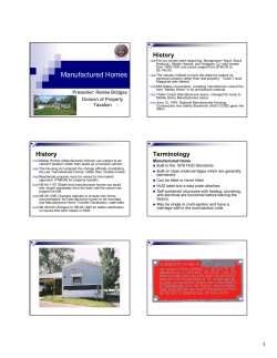 Manufactured Homes - Colorado County Treasurers` Association