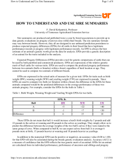 How to Understand and Use Sire Summaries