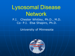 Lysosomal Disease Network, University of