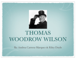 THOMAS WOODROW WILSON