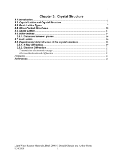 Chapter 3: Crystal Structure