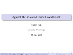 Against the so-called `biscuit conditional - Chi