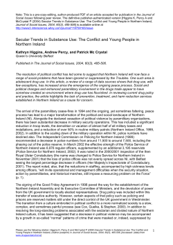 PDF (Secular trends in substance use: The conflict and young