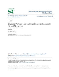 Training Winner-Take-All Simultaneous Recurrent