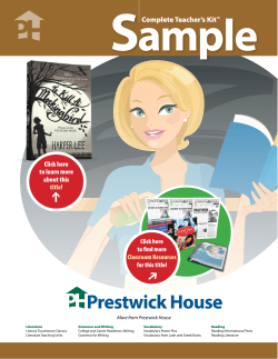 Prestwick House Complete Teacher`s Kit