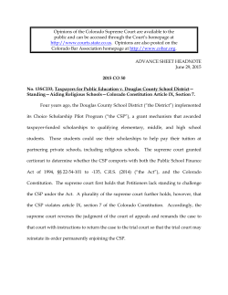 Taxpayers for Public Education v. Douglas County School District