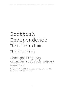 Scottish Independence Referendum Research