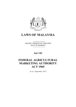 Federal Agricultural Marketing Authority Act 1965