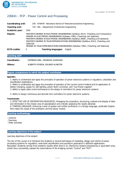 Power Control and Processing
