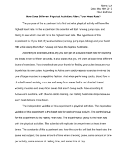 How Does Different Physical Activities Affect Your Heart Rate? The