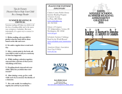 Summer Assignments - Charles County Public Schools