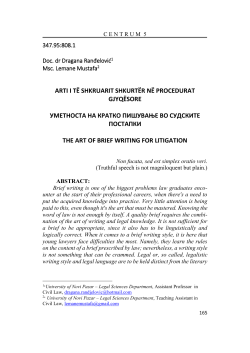 the art of brief writing for litigation