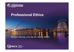 Professional Ethics - Society of Chartered Surveyors Ireland