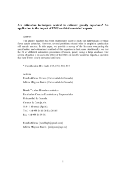 Estimation of Gravity Equations