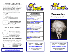 Formulas - PondMarket
