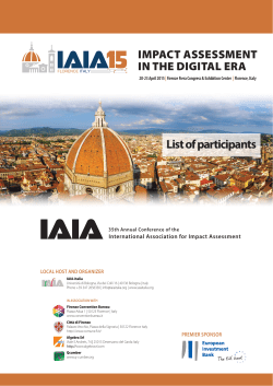 IAIA15 Partic List Final - International Association for Impact