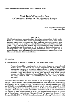 Mark Twain`s Progression from A Connecticut Yankee to The