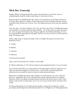 MLK Day Transcript