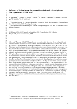 Influence of fuel sulfur on the composition of aircraft exhaust