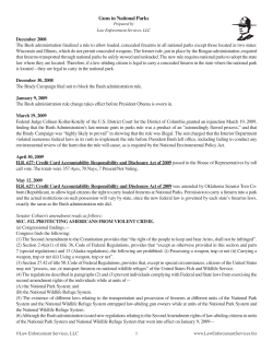 Guns in National Parks - Law Enforcement Services, LLC