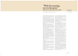 “With his passing, an era has gone”