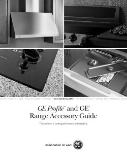GE Profile&trade; and GE&reg; Range Accessory Guide