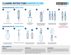 CLEANING INSTRUCTIONS SAWYER FILTERS