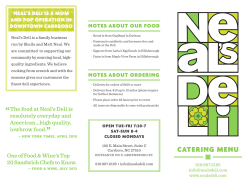 catering menu