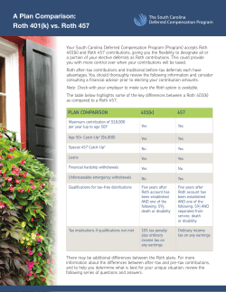 A Plan Comparison: Roth 401(k) vs. Roth 457