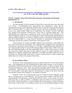 Puerto Rico Act N&uacute;m. 21 of 2016