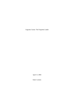 Augustus Caesar: The Forgotten Leader