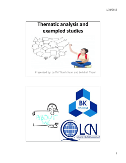 Thematic analysis and exampled studies