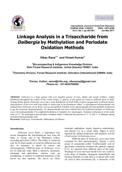 Linkage Analysis in a Trisaccharide from Dalbergia by Methylation