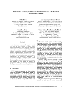 Meta-Search Utilizing Evolutionary Recommendation: A Web
