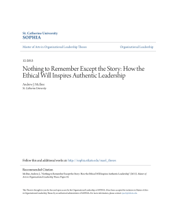 How the Ethical Will Inspires Authentic Leadership