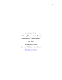 Does Torture Work - University of Texas School of Law