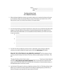 How do I tie in the theme to my objective summary? The first