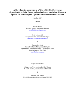 A Bayesian stock assessment of lake whitefish (Coregonus