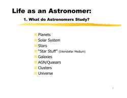 Life as an Astronomer