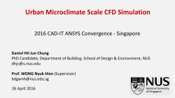 Urban Microclimate Scale CFD Simulation