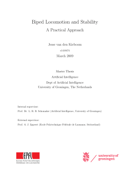Biped Locomotion and Stability