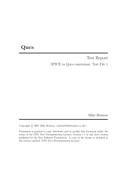 Qucs - Test Report