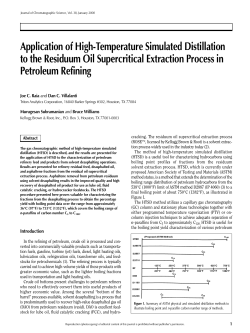 Application of High-Temperature Simulated Distillation to the