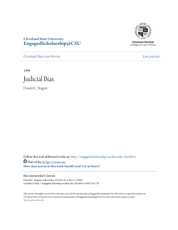 Judicial Bias - EngagedScholarship@CSU
