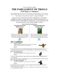 THE PARLIAMENT OF TROLLS