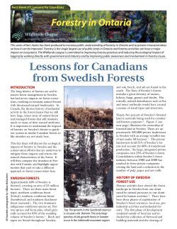 Lessons for Canadians from Swedish Forests
