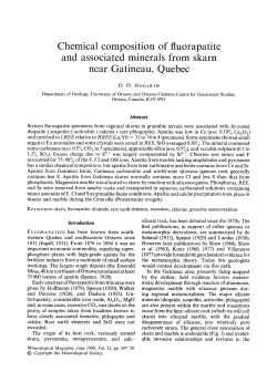 Chemical composition of fluorapatite and associated minerals from