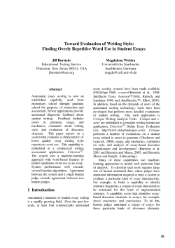 Toward Evaluation of Writing Style: Finding Overly Repetitive Word