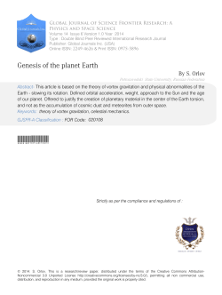 Genesis of the planet Earth